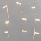 Гирлянда бахрома светодиодная 4,8х0,6м 176LED тепло-белый IP44, пост. свечение, прозрачный провод изображение 4