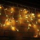 Гирлянда бахрома светодиодная 4,8х0,6м 176LED тепло-белый IP44, пост. свечение, прозрачный провод изображение 5