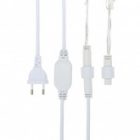 Гирлянда бахрома светодиодная 4,8х0,6м 176LED синий IP44, постоянное свечение,прозрачный провод изображение 3