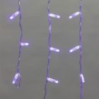 Гирлянда бахрома светодиодная 4,8х0,6м 176LED синий IP44, постоянное свечение,прозрачный провод изображение 5