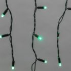 Гирлянда бахрома светодиодная 4,8х0,6м 176LED зеленый IP44, постоянное свечение,черный провод изображение 3