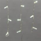 Гирлянда бахрома светодиодная 2,4х0,6м 88LED белый IP44, постоянное свечение,прозрачный провод изображение 5