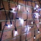 Гирлянда бахрома светодиодная 2,4х0,6м 88LED тепло-белый IP44, постоянное свечение,черный провод изображение 6