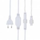 Гирлянда бахрома светодиодная 1,8х0,5м 48LED тепло-белый IP44, постоянное свечение, белый провод изображение 3