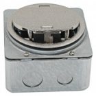 Лючок в пол Donel на 3 модуля (1 модуль 45х22,5 мм) IP65 (с установочным набором) серебро изображение 2