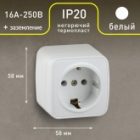 Накладная розетка Intro 2P+E Schuko 16А-250В IP20 Polo, белый 3-202-01 (5056183753849) изображение 3