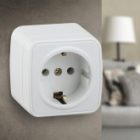 Накладная розетка Intro 2P+E Schuko 16А-250В IP20 Polo, белый 3-202-01 (5056183753849) изображение 2
