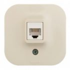 Накладная розетка телефонная Legrand Quteo RJ11 слоновая кость (бежевый) изображение 2