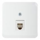 Накладная розетка телефонная RJ-11 SE Этюд белая изображение 2