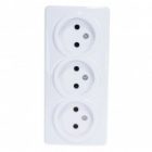 Накладная розетка ЭРА Эксперт 3х2P 16A-250В IP20 белый 11-2207-01 изображение 2