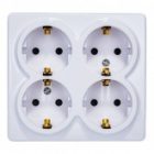 Накладная розетка ЭРА Эксперт 4х2P+E Schuko со шторками 16A-250В IP20 белый 11-2211-01 изображение 2
