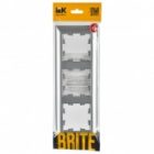 Рамка на 3 поста ИЭК BRITE пластик алюминий/алюминий (РУ-3-Бр) изображение 2