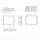 Щит металлический встраиваемый ИЭК TITAN5 ЩРв-168 168(2х7х12) модулей 1130х625х130 IP31 серый изображение 2