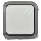 Выключатель двухполюсный 1-клавишный ИЭК TORS TS211 10А IP55 серо-белый изображение 2