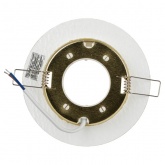 Светильник декоративный ЭРА DK80 WH/GD под лампу GX53, 220V, белый/золото хрусталь изображение 3