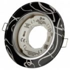 Светильник декоративный ЭРА DK80 WH/BK под лампу GX53, 220V, белый/черный хрусталь изображение 2