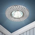 Светильник встраиваемый ЭРА ST4 CH/WH/1 штампованный MR16,12V/220V, 50W белый/хром изображение 2