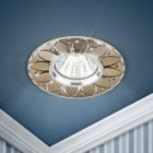Светильник ЭРА литой алюминевый MR16 12V/220V 50W KL42 SL/GD серебро/золото (5055398657270) изображение 2