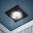 Светильник ЭРА декор стекло квадрат DK8 CH/BK MR16 12V/220V 50W хром/черный (5055398625774) изображение 2