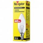 Лампа накаливания свеча Navigator 94 303 NI-B-40-230-E14-CL 40W 230V прозрачная (КНР) изображение 2