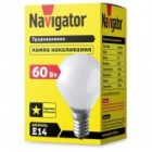 Лампа накаливания шарик Navigator 94 317 NI-C-60-230-E14-FR 60W 230V матовая изображение 2
