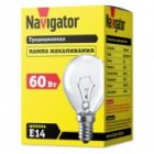 Лампа накаливания шарик Navigator 94 316 NI-C-60-230-E14-CL 60W 230V прозрачная (КНР) изображение 2