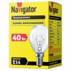 Лампа накаливания шарик Navigator 94 314 NI-C-40-230-E14-CL 40W 230V прозрачная (КНР) изображение 2