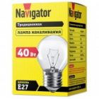 Лампа накаливания шарик Navigator 94 310 NI-C-40-230-E27-CL 40W 230V прозрачная (КНР) изображение 2