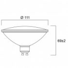 Лампа светодиодная Sylvania RefLED ES111 13W/830 3000K 220V GU10 1150Lm DIM 25° тепло-белый свет изображение 2
