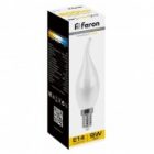 Лампа филаментная светодиодная свеча на ветру Feron LB-74 9W 2700K 220V E14 матовая изображение 2