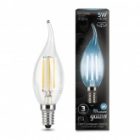 Лампа филаментная светодиодная свеча на ветру Gauss Black 5W 4100K 220V Е14 изображение 2