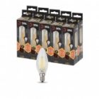 Лампа филаментная светодиодная свеча ЭРА F-LED B35 7W 827 2700K E14 прозрачная изображение 7