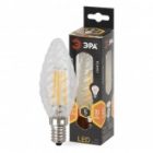 Лампа филаментная светодиодная свеча ЭРА витая F-LED BTW 5W 827 2700K E14 прозрачная изображение 2