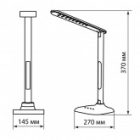 Светильник светодиодный настольный-часы TDM СНЧ-1 5W 2800-5000K USB белый сенсор-диммер календарь те изображение 10