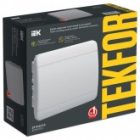 Щит накладной пластиковый ИЭК Tekfor ЩРН-П-12 12м белый черная прозрачная дверь IP41 (01-01-021) изображение 2