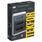 Щит накладной пластиковый ИЭК Tekfor ЩРН-П-54 54м белый черная прозрачная дверь IP41 (01-01-081) изображение 2