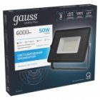Прожектор светодиодный Gauss Qplus 50W 6500K 6000lm IP65 черный изображение 3