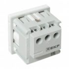 Розетка EKF C-Line 2P+E шторки винтовой зажим белая изображение 7