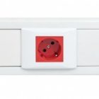 Розетка EKF C-Line 2P+E 45 градусов шторки винтовой зажим красная изображение 7