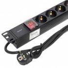 Блок розеток EKF PDU Teracom 19 1U 16А/250В 6 розеток EKF Schuko с выключателем шнур питания длиной изображение 8