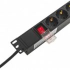 Блок розеток EKF PDU Teracom 19 1U 16А/250В 7 розеток EKF Schuko с выключателем шнур питания длиной изображение 2