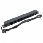 Блок розеток EKF PDU Teracom PRO 19 1U 16А/250В 9 розеток Schuko кабель 2м с вилкой Schuko черн изображение 3