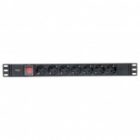 Блок розеток EKF PDU Teracom PRO 19 1U 10А/250В 7 розеток EKF Schuko выключатель без кабеля черный изображение 2
