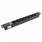 Блок розеток EKF PDU Teracom PRO 19 1U 10А/250В 7 розеток EKF Schuko выключатель без кабеля черный изображение 4