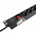 Блок розеток EKF PDU Teracom PRO 19 1U 16А/250В 8 розеток EKF Schuko выключатель кабель 2м черный изображение 7