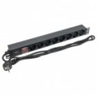 Блок розеток EKF PDU Teracom PRO 19 1U 16А/250В 8 розеток EKF Schuko выключатель кабель 2м вилка че изображение 3