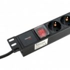 Блок розеток EKF PDU Teracom PRO 19 1U 16А/250В 8 розеток EKF Schuko выключатель кабель 2м вилка че изображение 6