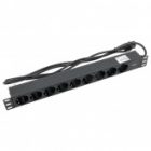 Блок розеток EKF PDU Teracom PRO 19 1U 10А/250В 9 розеток EKF Schuko кабель 2м вилка C14 черный изображение 3