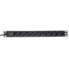 Блок розеток EKF PDU Teracom PRO 19 1U 16А/250В 9 розеток Schuko кабель 2м вилка Schuko черный изображение 2