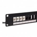 Патч-панель модульная EKF Teracom PRO 19'' 1U неэкранированная 24 порта с органайзером (пустая) изображение 3